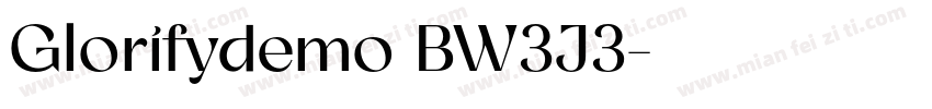 Glorifydemo BW3J3字体转换